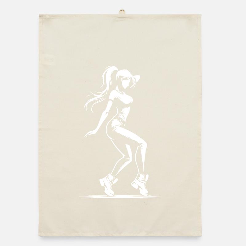 Danseuse de danse de rue – Design cool Torchon bio