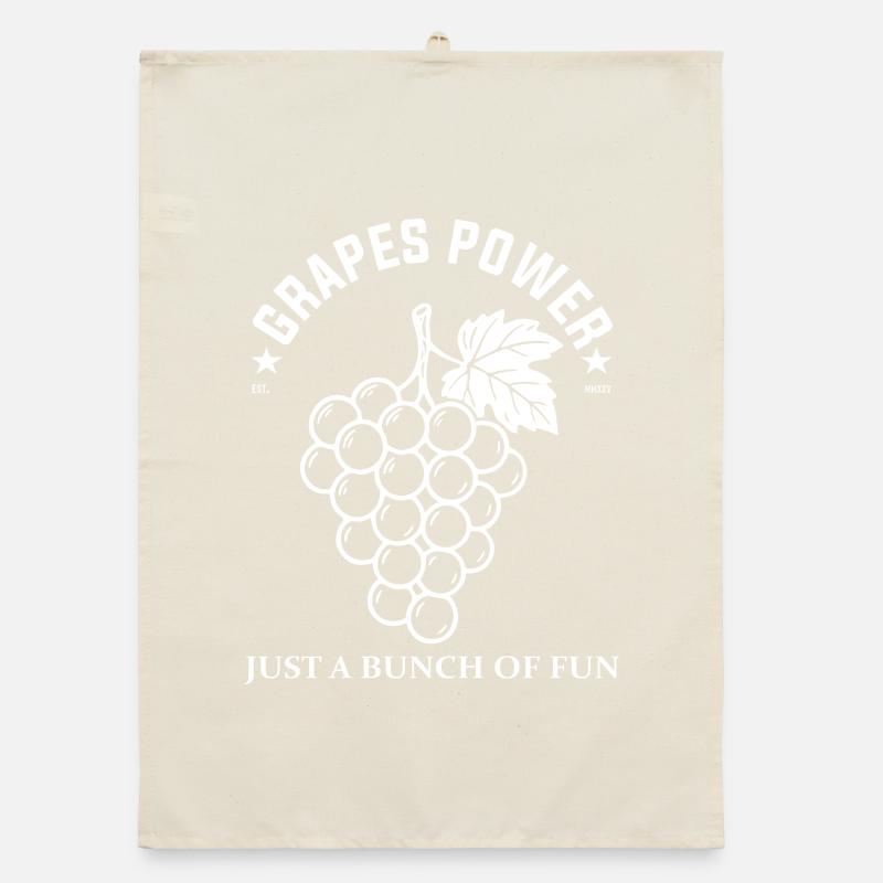 Weintrauben Design – Raisins, Power Fun Torchon bio
