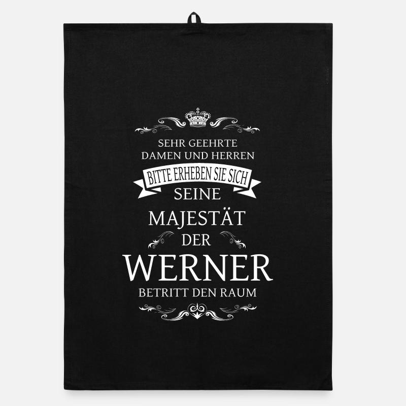 Seine Majestät der Werner betritt den Raum Organic Geschirrtuch