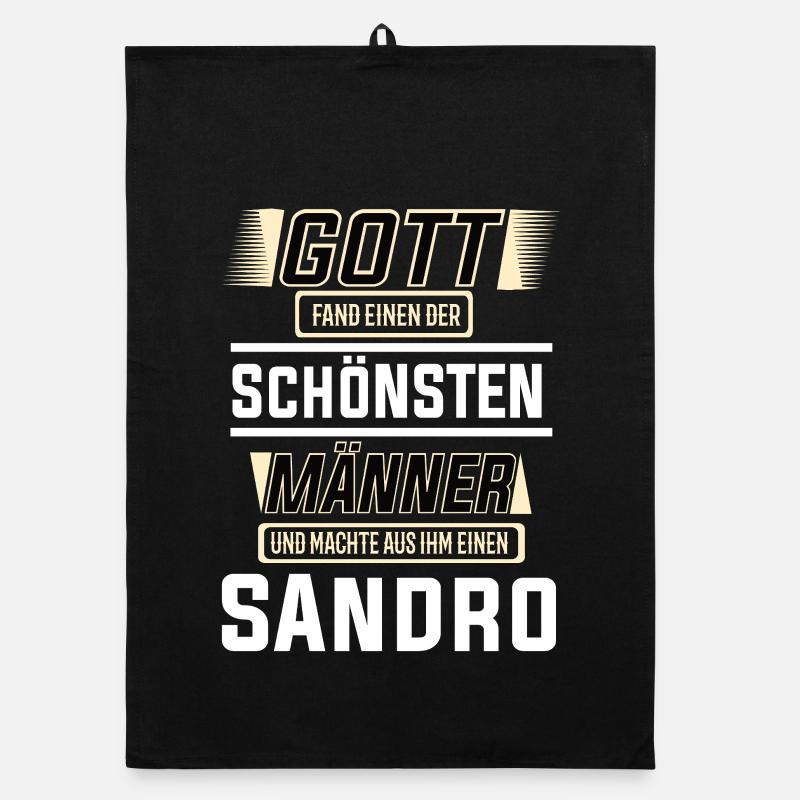 Sandro the Most Beautiful Man Shaped by God Design Organic dish towel