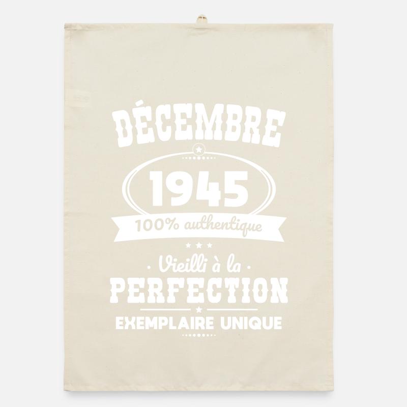80. Geburtstag - Dezember 1945 Perfektion Organic Geschirrtuch