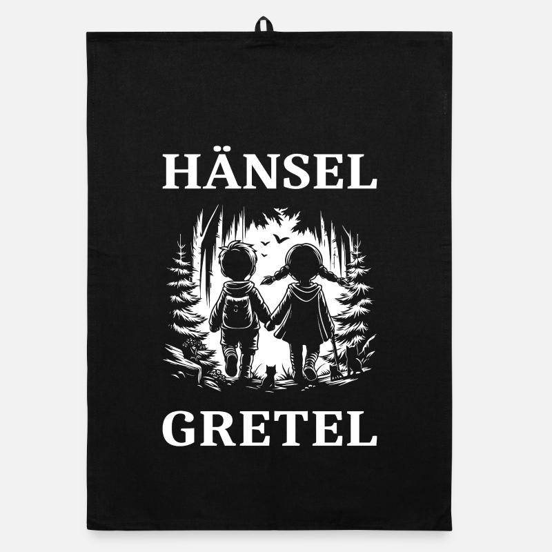 Hänsel & Gretel – Lustiges Comic Design Organic Geschirrtuch