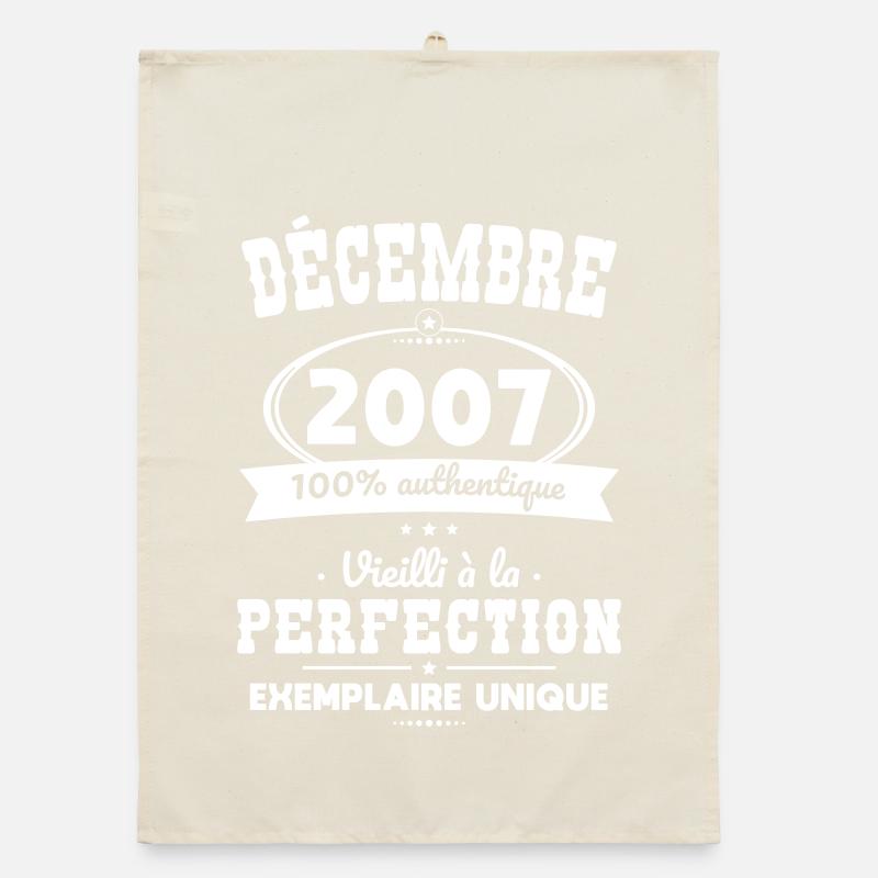 18th Birthday - December 2007 Perfection Organic dish towel