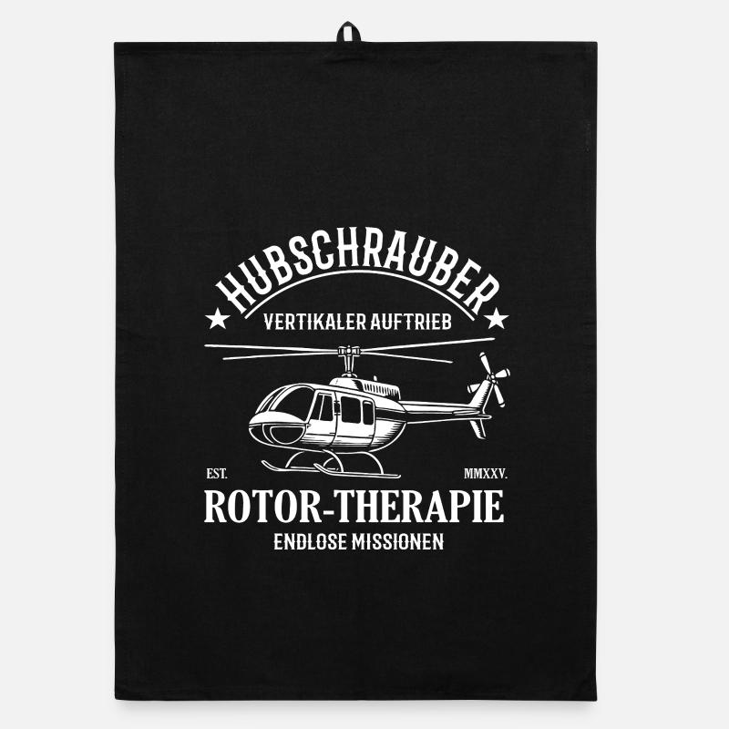 Hubschrauber Design – Vertikaler Auftrieb Organic Geschirrtuch