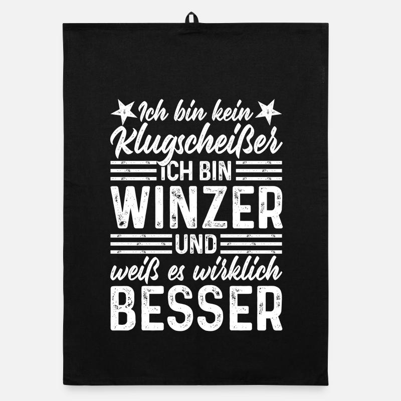 Winzer - Kein Klugscheißer Weinbauer Lustig Wein   Organic Geschirrtuch