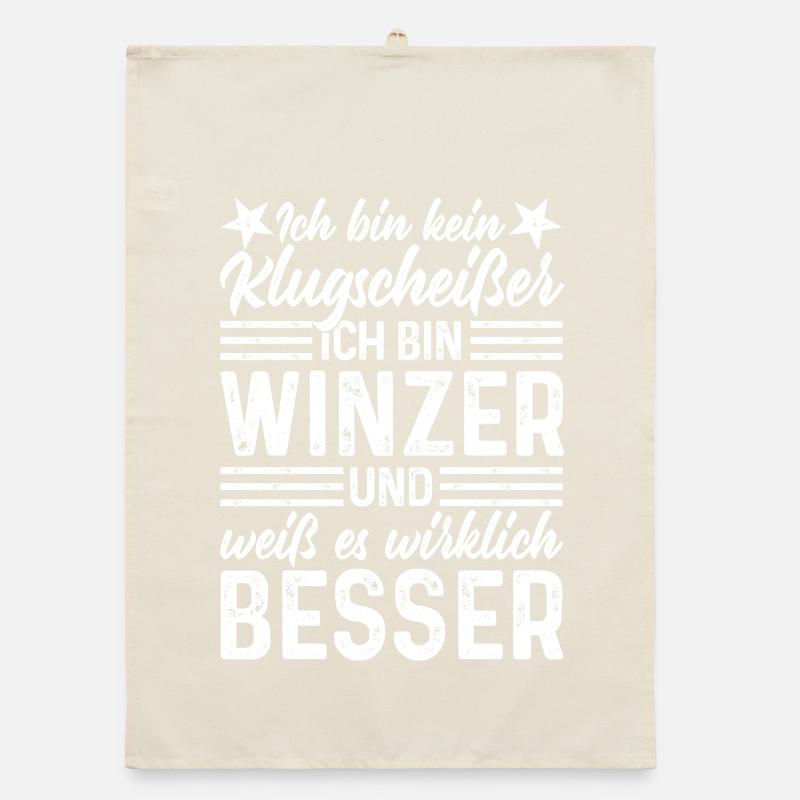 Winemaker - Pas un vigneron malin Funny Wine Torchon bio