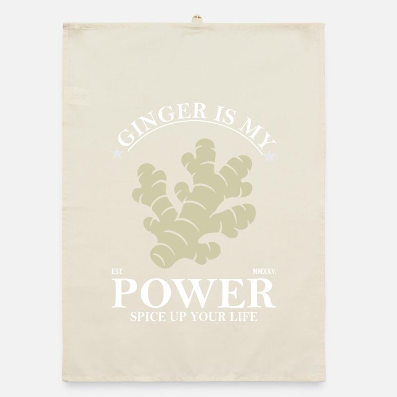 Le gingembre est mon design de pouvoir Torchon bio