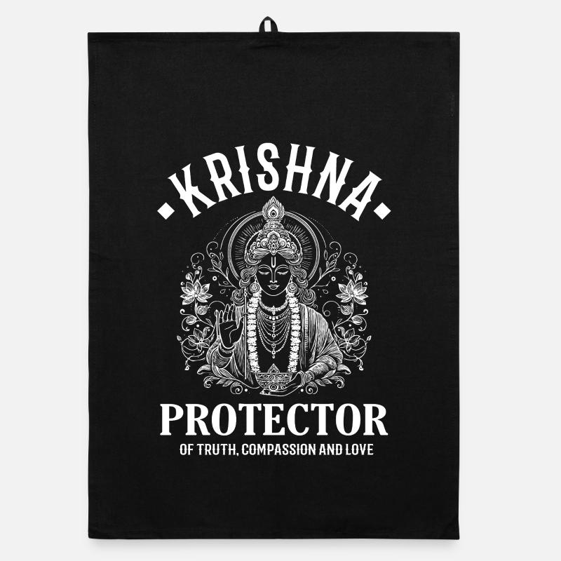 Krishna – Indian Deity Design Organic dish towel