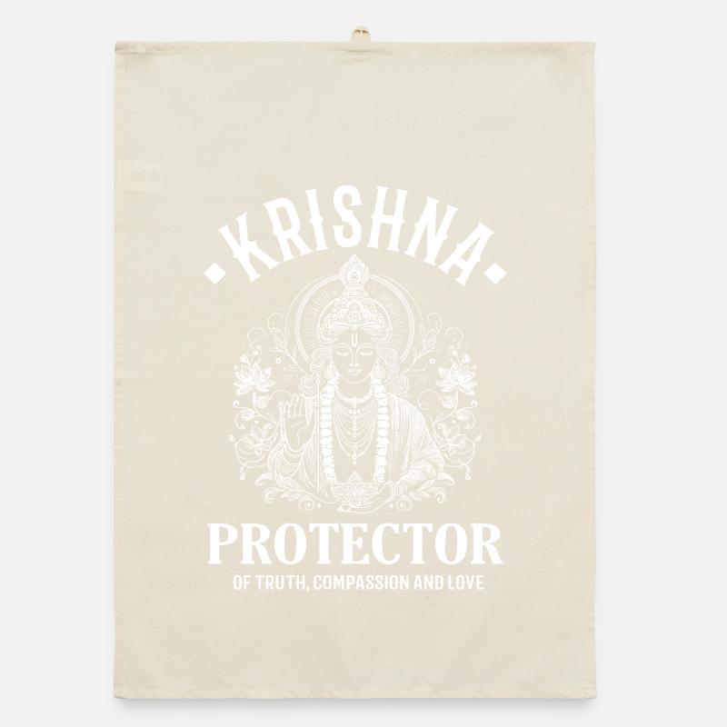Krishna – Indian Deity Design Organic dish towel