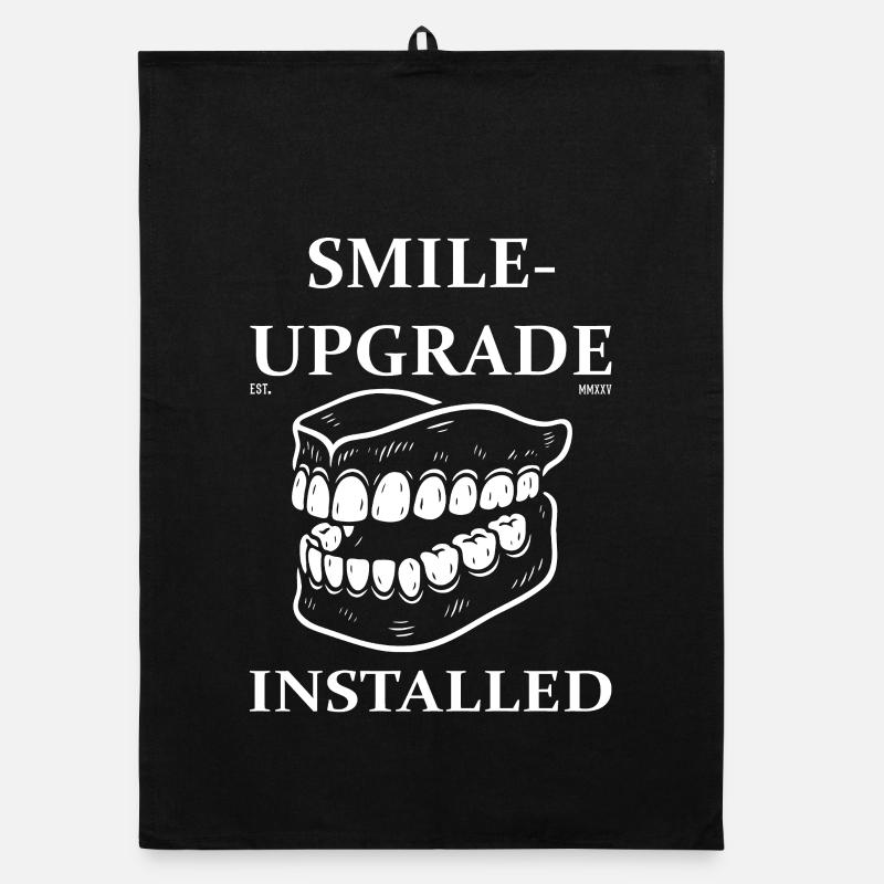 Funny Denture Design – Smile Upgrade Installed Organic dish towel