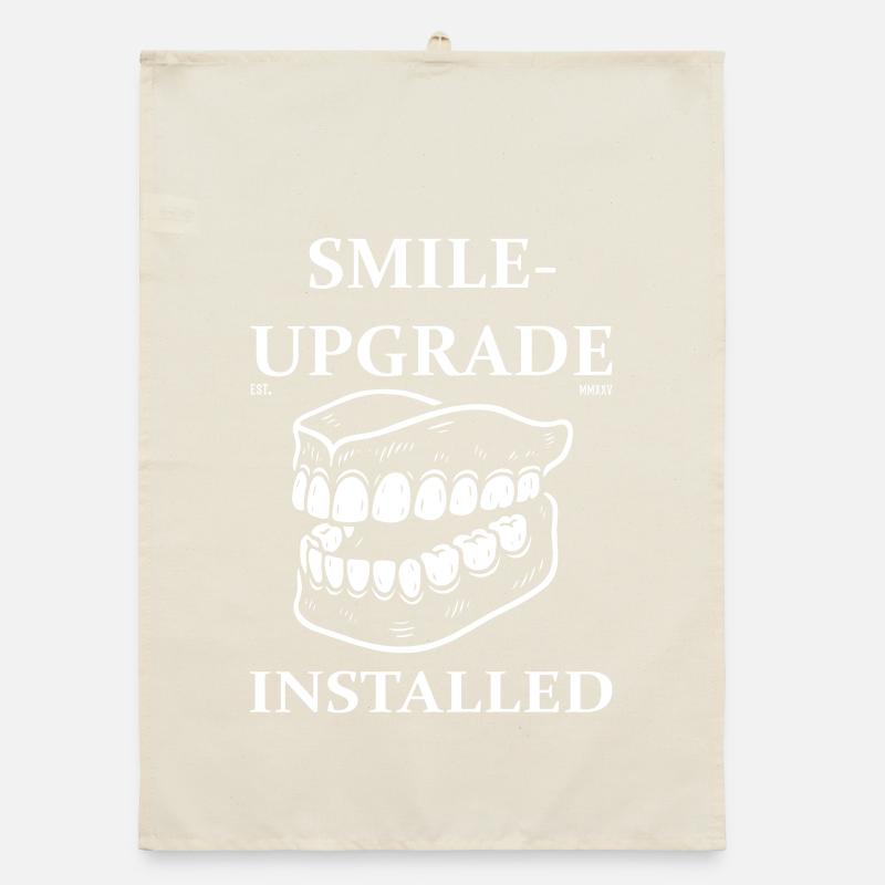 Funny Denture Design – Smile Upgrade Installed Organic dish towel