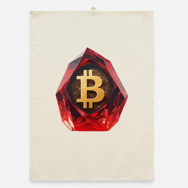 Gemstone Bitcoin Symbol Crypto-monnaie Torchon bio
