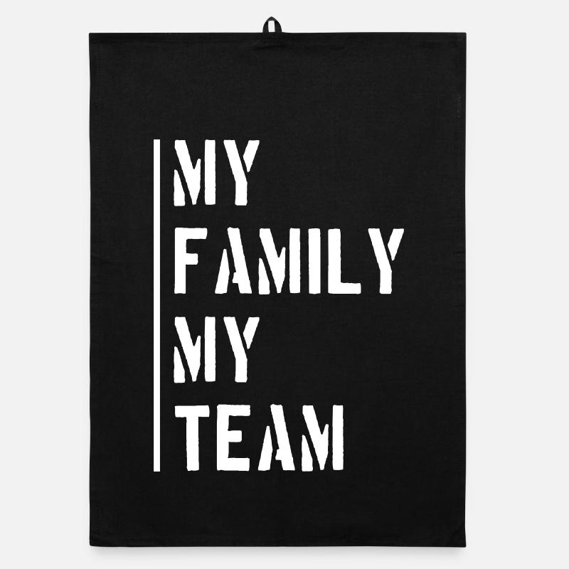 Familie Team Spruch Organic Geschirrtuch