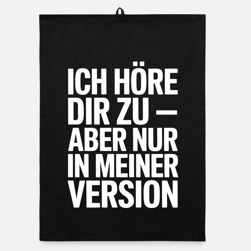 Ich höre dir zu in meiner Version Organic Geschirrtuch