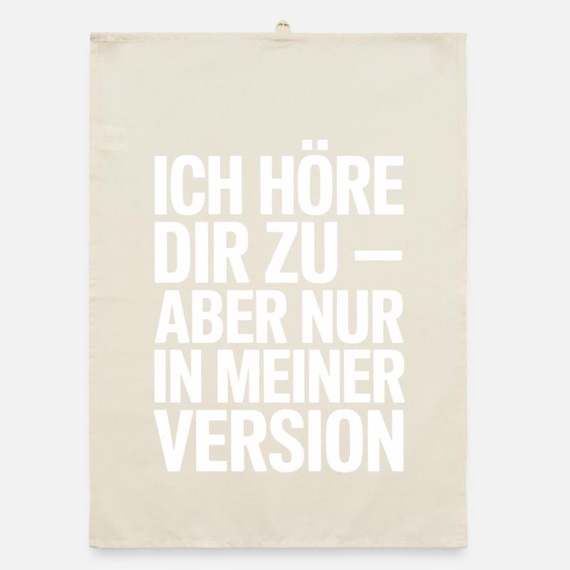 Ich höre dir zu in meiner Version Organic Geschirrtuch