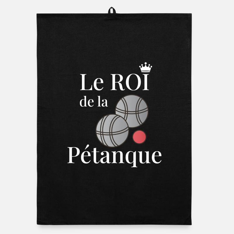 Der KÖNIG von Pétanque Perfektes Geschenk Opa Organic Geschirrtuch