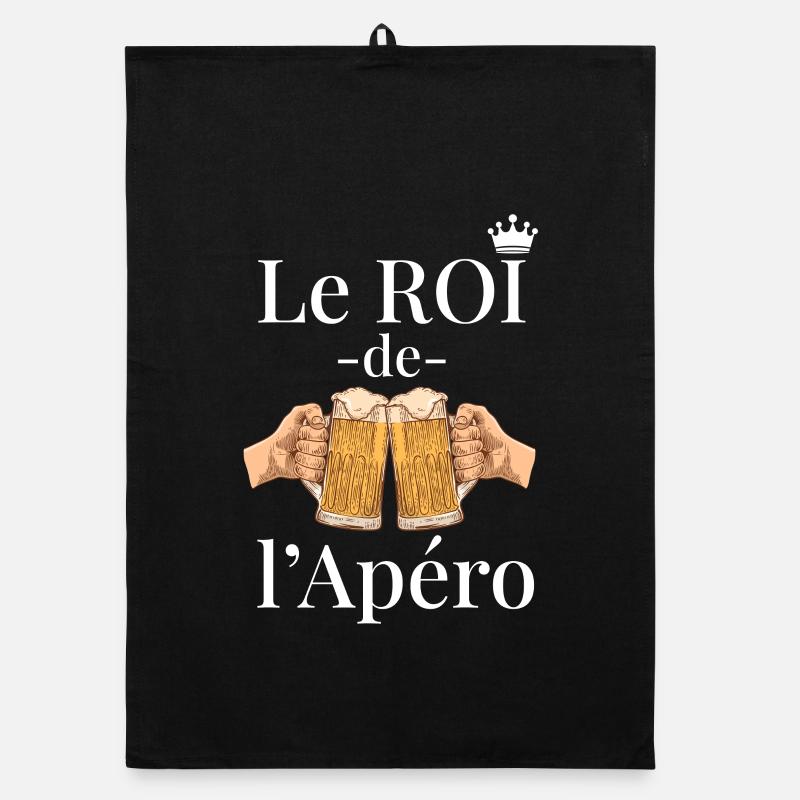King of the Aperitif Funny Aperitif Gift Organic dish towel