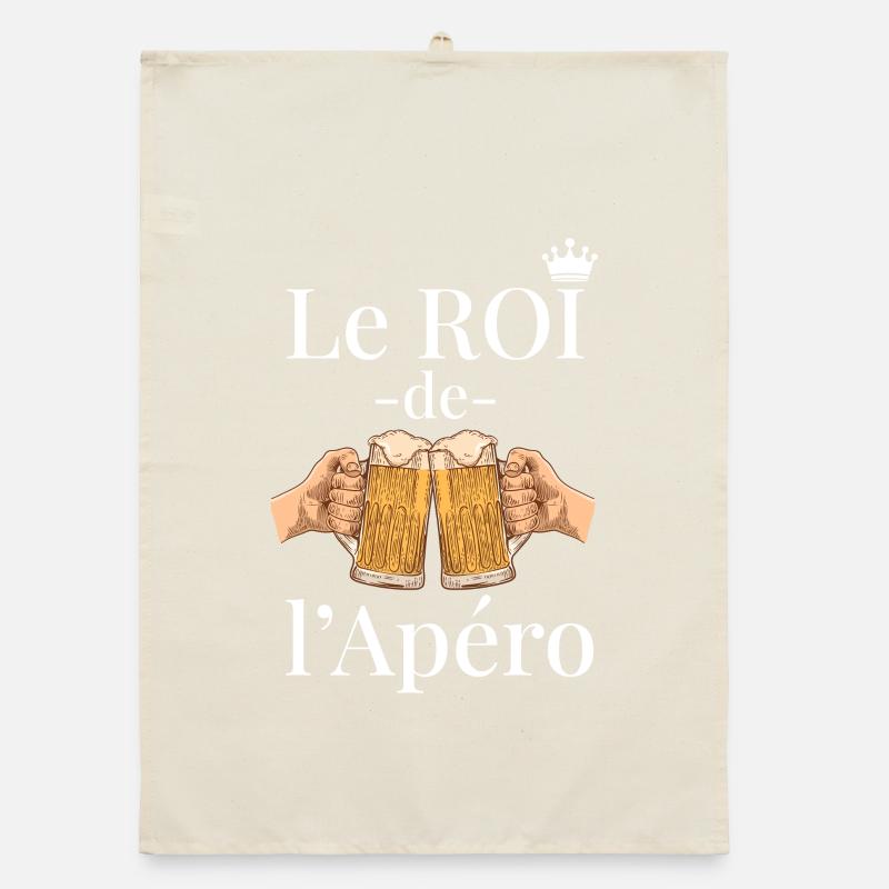König des Aperitif Lustiges Aperitif-Geschenk Organic Geschirrtuch