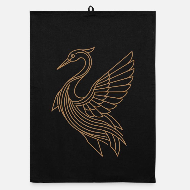 Art déco - Héron Torchon bio