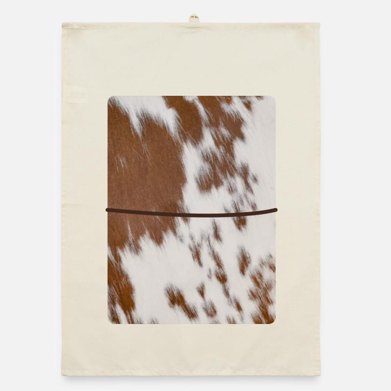 Brown Cowhide Leather Journal Organic dish towel