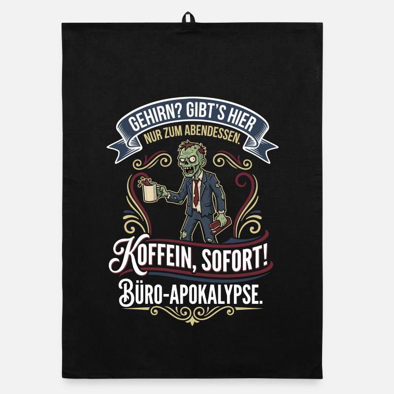 Kaffeezombie Büro-Apokalypse Organic Geschirrtuch