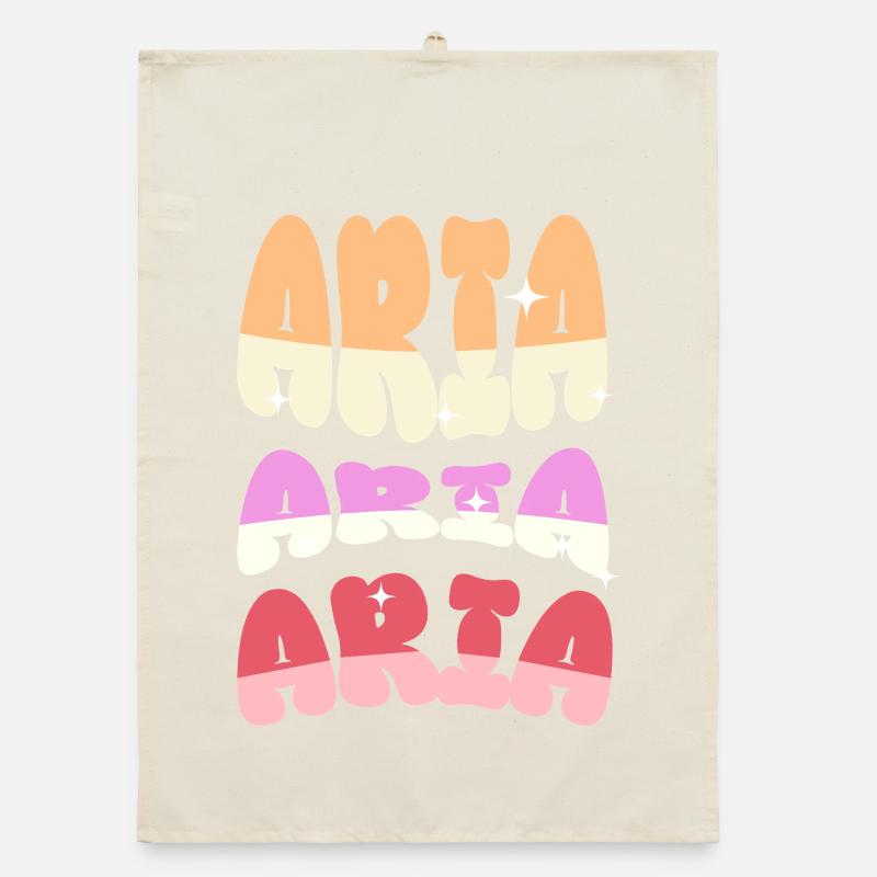 Aria Name Organic dish towel
