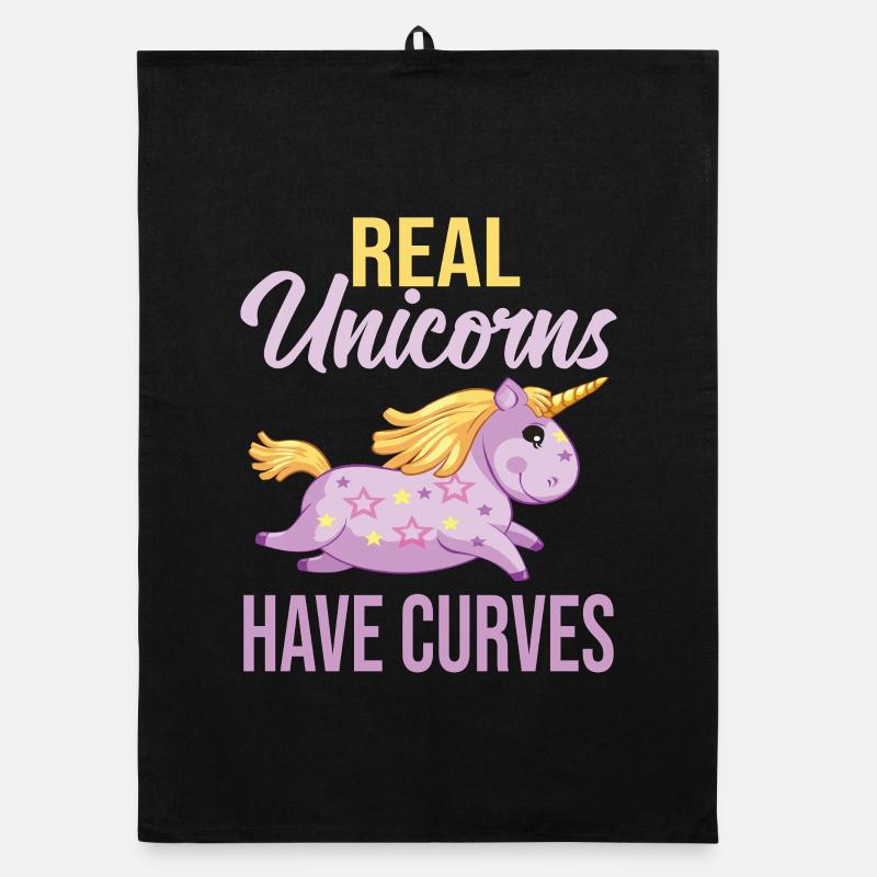 Real Unicorns have curves Organic dish towel
