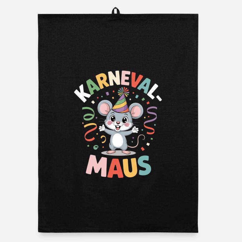 Souris de carnaval Souris de Cologne Souris de carnaval Torchon bio