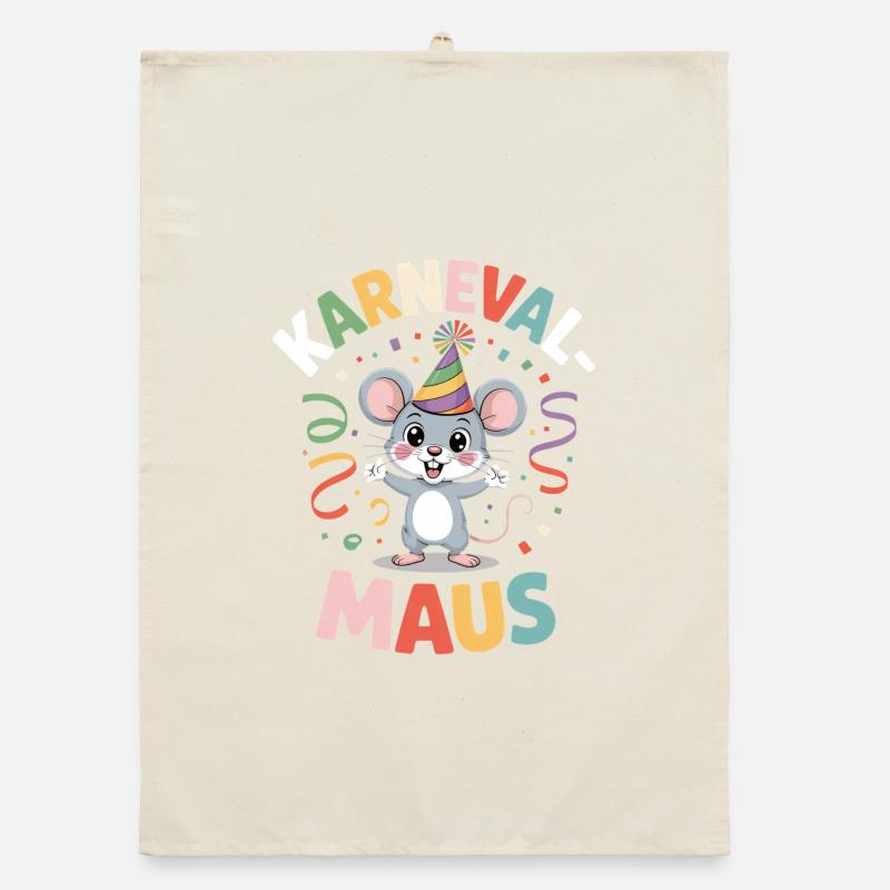 Souris de carnaval Souris de Cologne Souris de carnaval Torchon bio