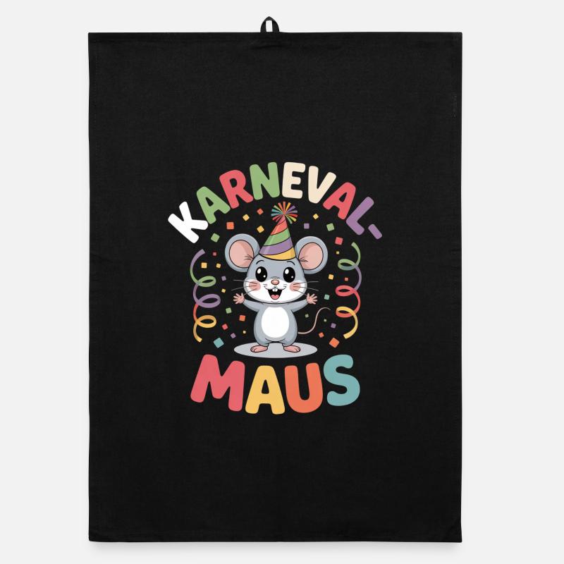 Karnevalsmaus Karneval Köln Kölner Karnevals Maus Organic Geschirrtuch