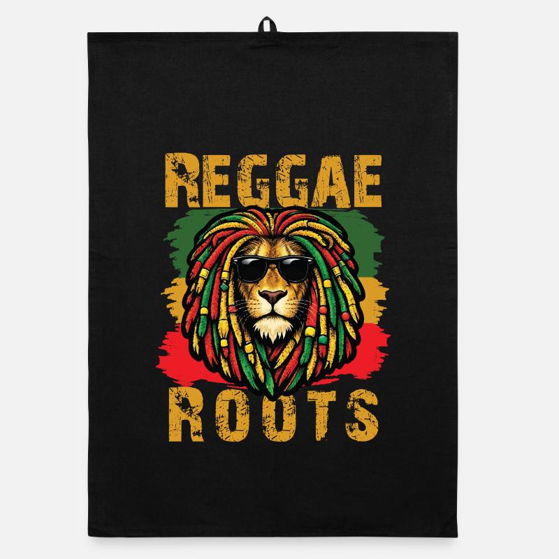 Lion Reggae Roots Rasta Vibe Torchon bio