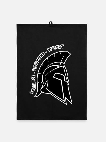 Casque Spartan Victoire Épique - Torchon bio - noir - Devant