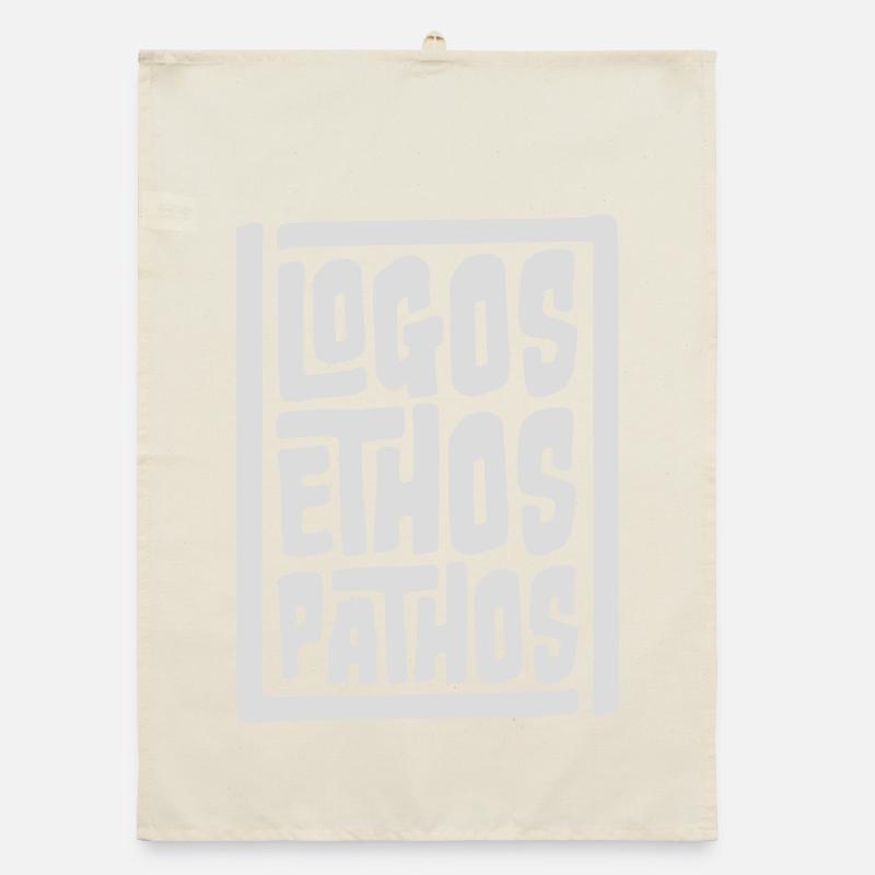 Logos Ethos Pathos Rhetorik Philosophie Student Organic Geschirrtuch