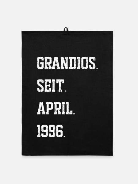 Anniversaire avril 1996 - Torchon bio - noir - Devant