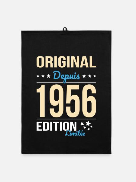 Original seit 1956 – 70-jähriges Jubiläum - Organic Geschirrtuch - Schwarz - Vorne