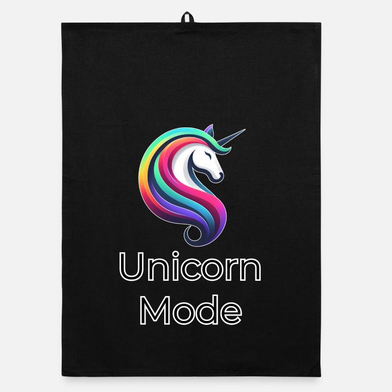 Unicorn Mode Farbexplosion Organic Geschirrtuch