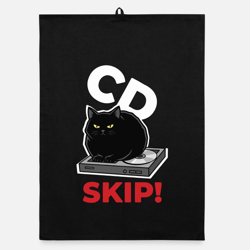 CD Chat überspringen Musik Humor Organic Geschirrtuch