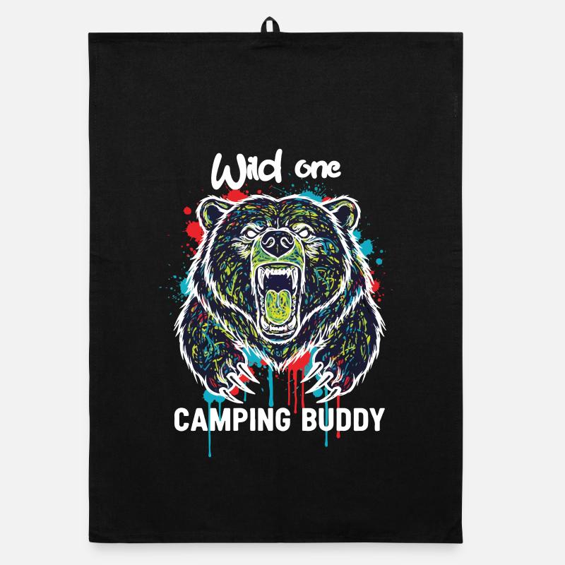 Wild One Camping Buddy Grizzly Bear Organic dish towel