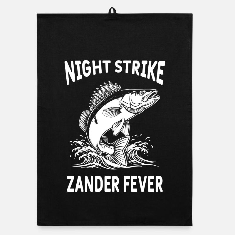Angeln am Sandre River Night Strike Organic Geschirrtuch