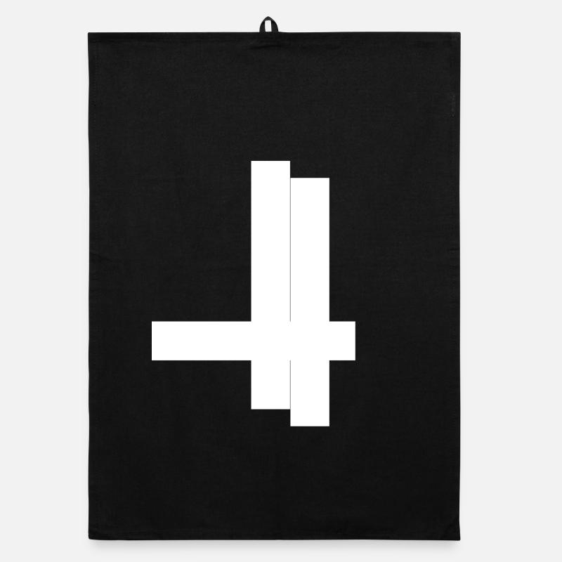 Graphique minimaliste en forme de croix Torchon bio