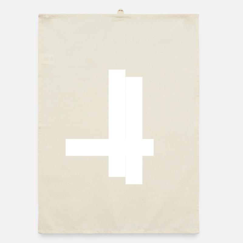 Minimalist Cross Shape Graphic Organic dish towel