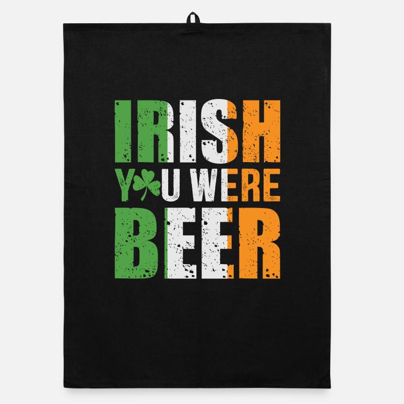 Irlandais You Were Bière Design de la Saint-Patrick Torchon bio