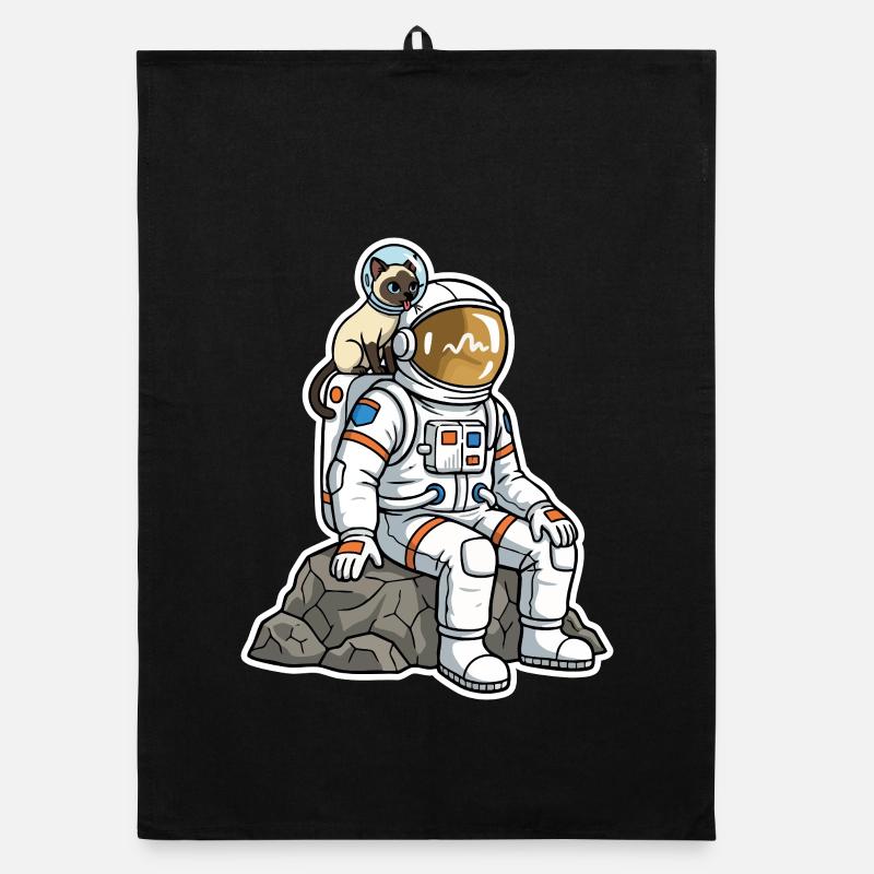 Siamkatzen-Astronaut Weltraumbegleiter Organic Geschirrtuch