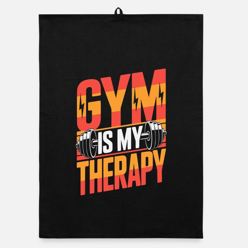 Gym Dumbbell Therapy Workout Organic dish towel