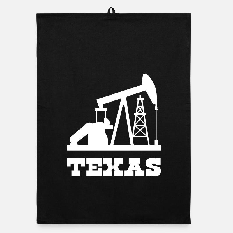 Texas Oilfield Pumpjack Design Organic dish towel