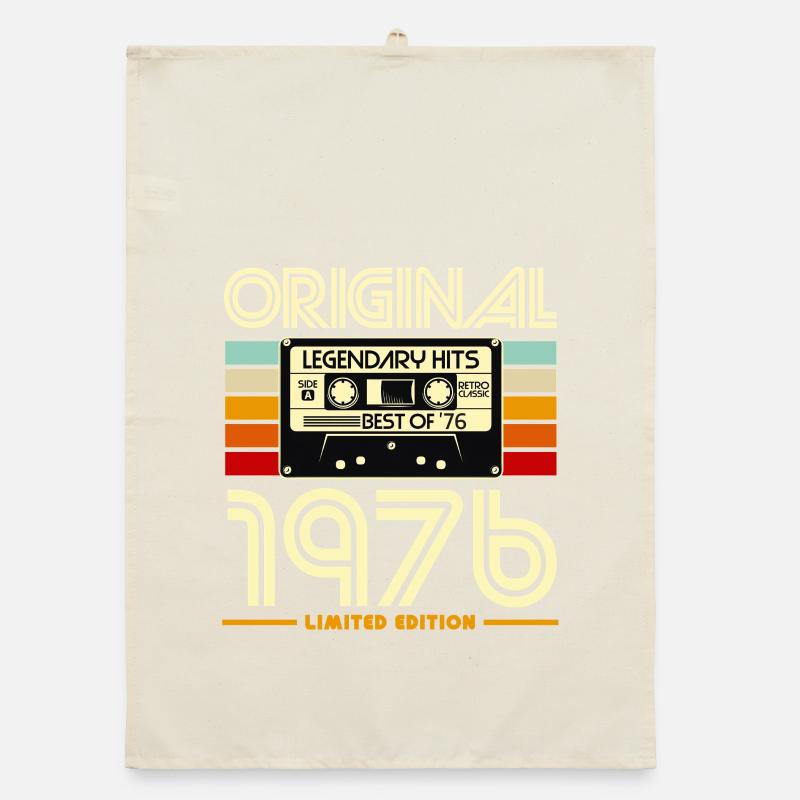 Originale Retro-Kassette von 1976 Organic Geschirrtuch