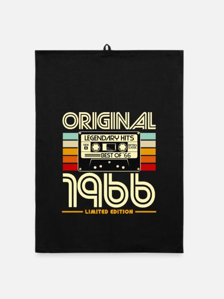Original 1966 Cassette Retro - Torchon bio - noir - Devant