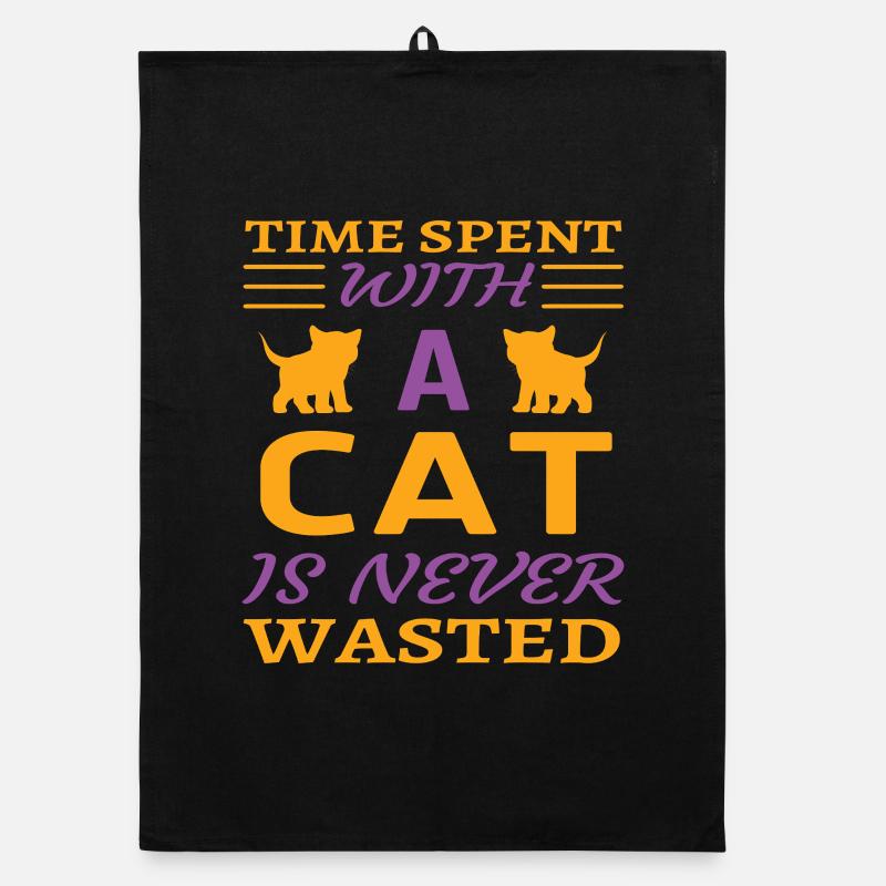 Spent time with cat Organic dish towel