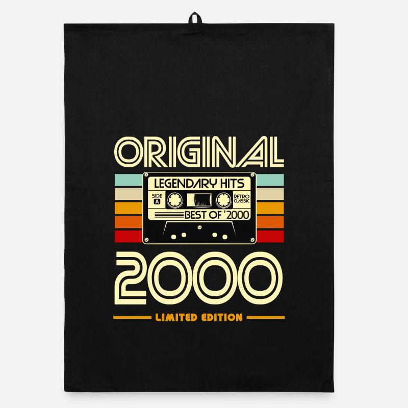 Kassetten-Original 2000er Retro-Hits Organic Geschirrtuch