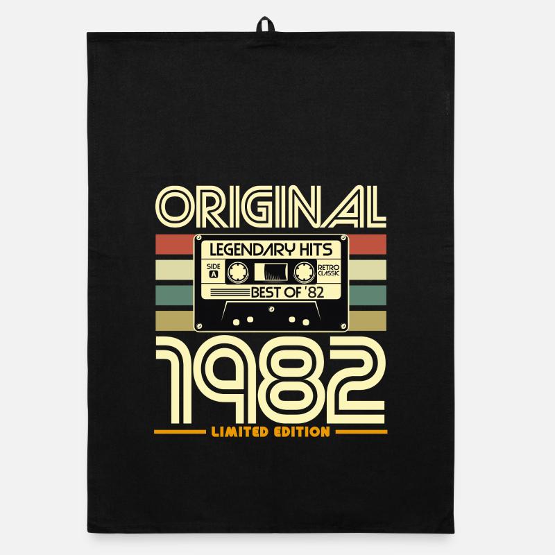 Originale limitierte Retro-Kassette von 1982 Organic Geschirrtuch